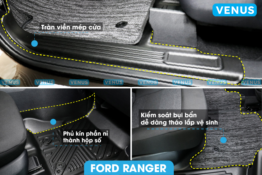 thảm venus lót sàn xe ford ranger