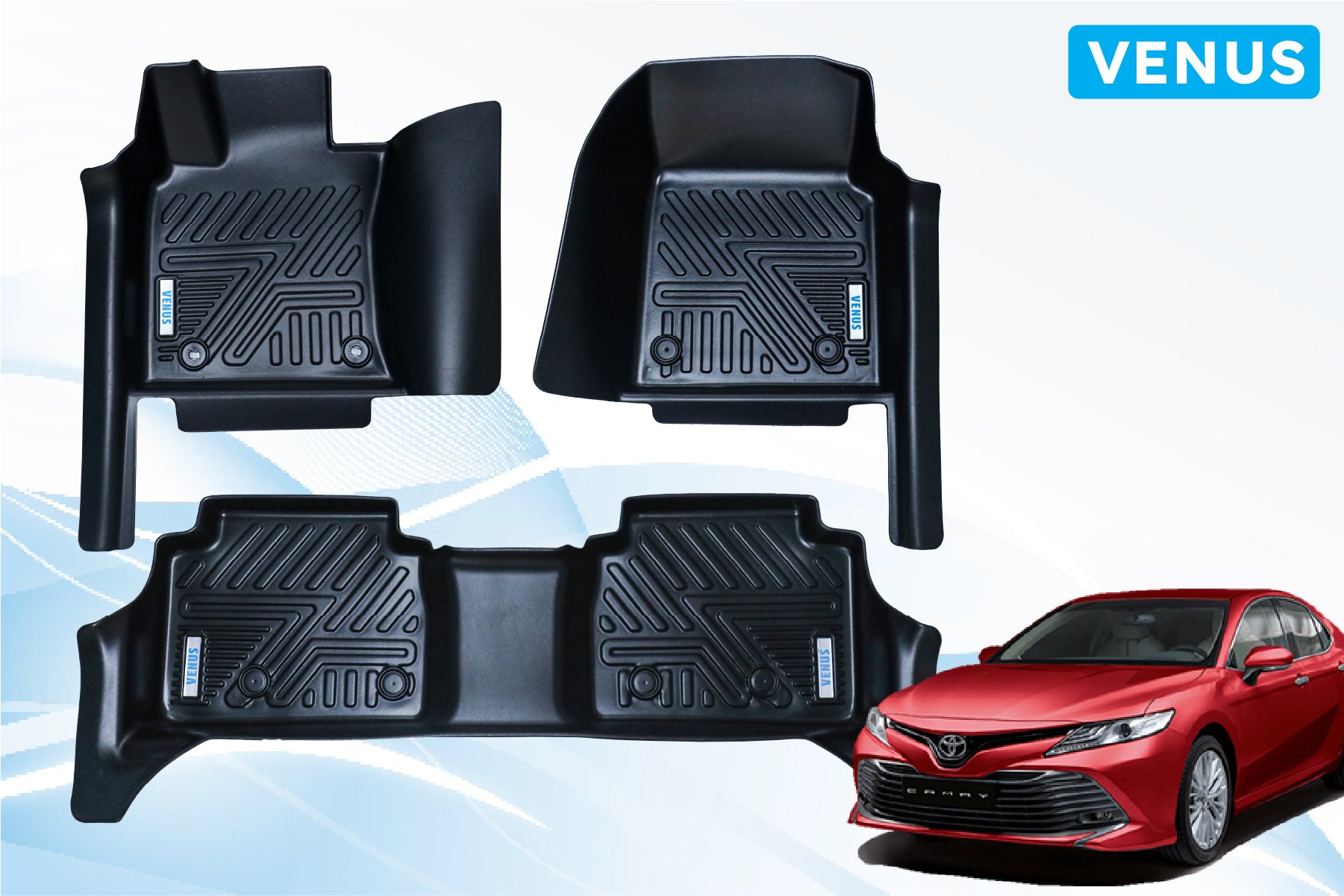 Thảm Venus lót sàn ô tô Toyota Camry - Nhựa TPE đúc khuôn cao cấp